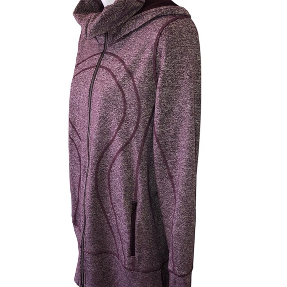 Lululemon Stride Jacket II Heathered Black Cherry size 10 nwot! - Picture 7 of 15